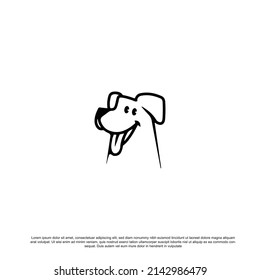 Outline dog logo design for pet shop or others