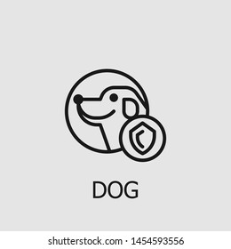 Outline dog vector icon. Dog illustration for web, mobile apps, design. Dog vector symbol.