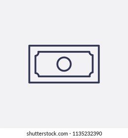 Outline dollar icon illustration,vector money sign symbol