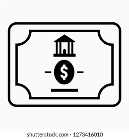 Outline dollars bond pixel perfect vector icon