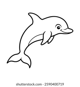 Outline  of a dolphin fish.