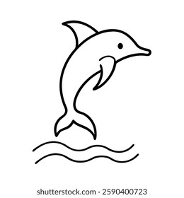 Outline  of a dolphin fish.