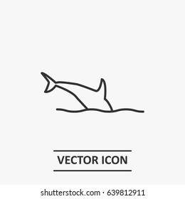 Outline dolphin   icon illustration vector symbol