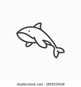 Outline dolphin icon. Dolphin  vector illustration. Symbol for web and mobile
