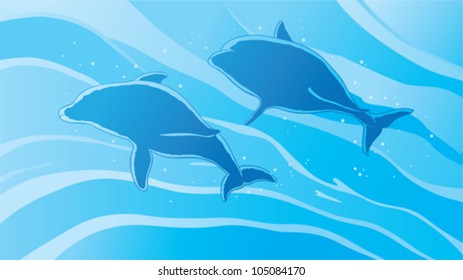Outline dolphins