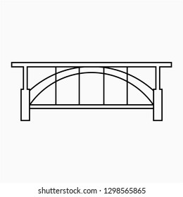 Outline Dom Luis bridge vector icon