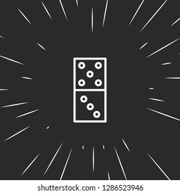 Outline domino icon illustration isolated vector sign symbol