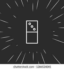 Outline domino icon illustration isolated vector sign symbol