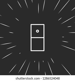 Outline domino icon illustration isolated vector sign symbol