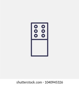 Outline domino  icon illustration vector symbol
