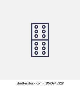 Outline domino  icon illustration vector symbol