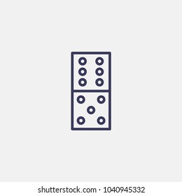 Outline domino  icon illustration vector symbol