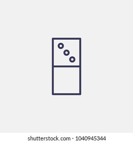 Outline domino  icon illustration vector symbol