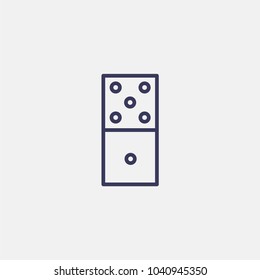 Outline domino  icon illustration vector symbol