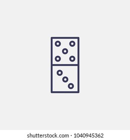 Outline domino  icon illustration vector symbol