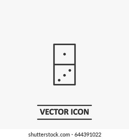 Outline domino icon illustration vector symbol