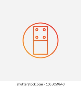 Outline domino icon.gradient illustration isolated vector sign symbol