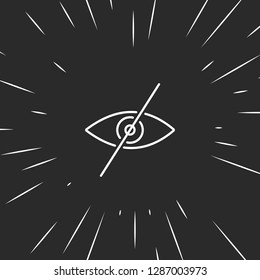 Outline dont look eye icon illustration isolated vector sign symbol