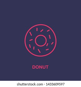 Outline donut icon.donut vector illustration. Symbol for web and mobile