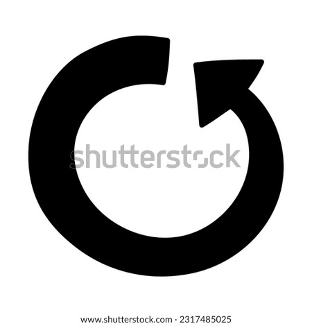 Outline Doodle Refresh Arrows Illustration