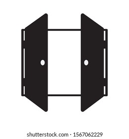 Outline door of the house icon on white background