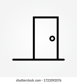 outline door icon vector illustration