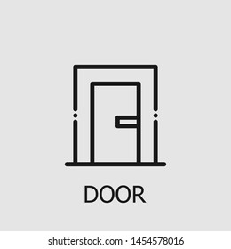 Outline door vector icon. Door illustration for web, mobile apps, design. Door vector symbol.