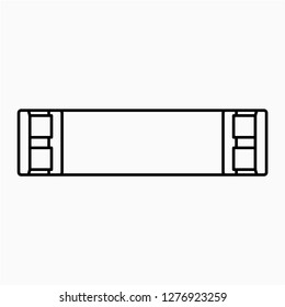 Outline double row cylindrical roller bearing vector icon