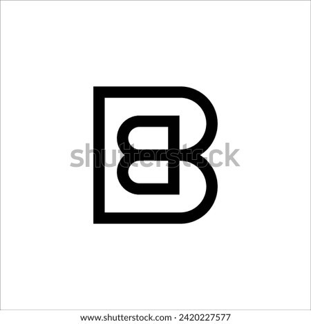 Outline double thumbs or double letter B. Great for bookstore business logo