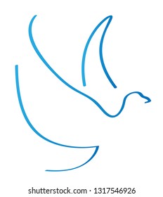outline of a dove