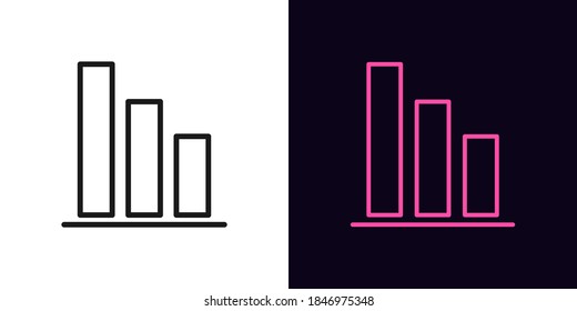 Outline Downfall Graph Icon Linear Drop Stock Vector (Royalty Free ...