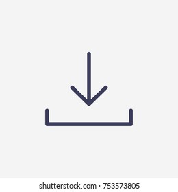 Outline Download Icon Illustration Vector Symbol