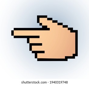 Outline draw palm arm stick index hold choose press search aim gesture set emblem design modern e pc ui cartoon drawn art style. Closeup 3d electron shadow show view light text space render email page