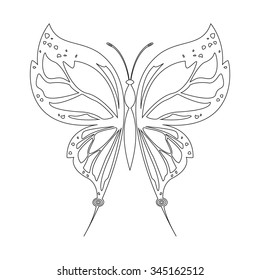 outline drawing butterfly