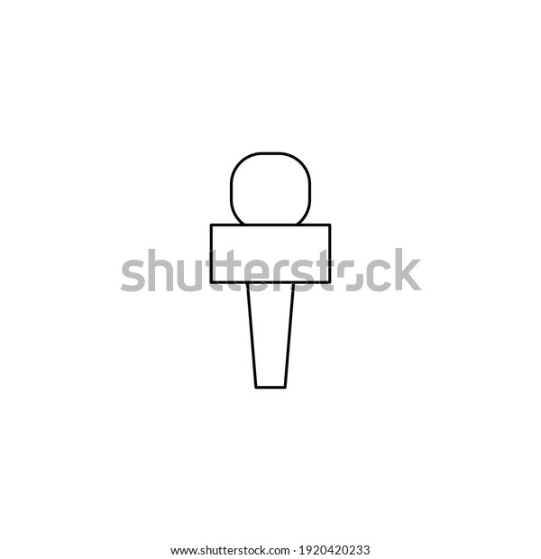 Outline Drawing Classical Microphone Vector Stock Vector (Royalty Free ...