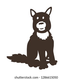 outline drawing of a dog