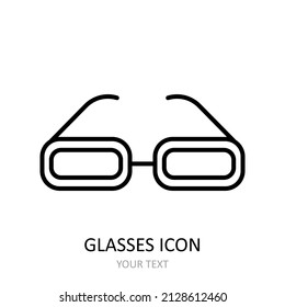 Dibujo de esquema de las gafas. Dibujo de vectores. 