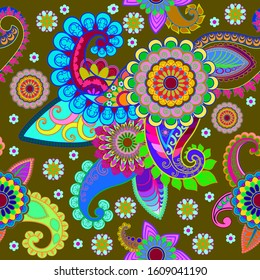  Outline drawing of oriental patterns in a beautiful design on a separate background.