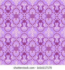    Outline drawing of oriental patterns in a beautiful design on a separate background.