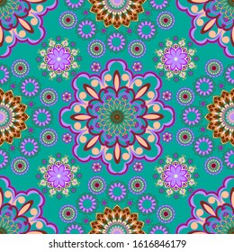  Outline drawing of oriental patterns in a beautiful design on a separate background.