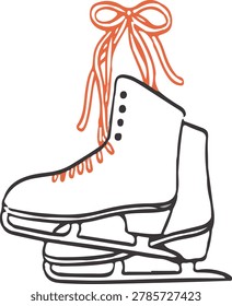 Outline drawing pair white