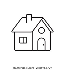 Outline drawing simple house