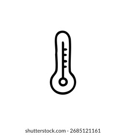 Dibujo de contorno de un termómetro con una línea de llenado de Vertical