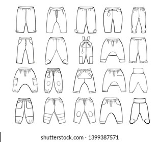 outline drawing of trousers