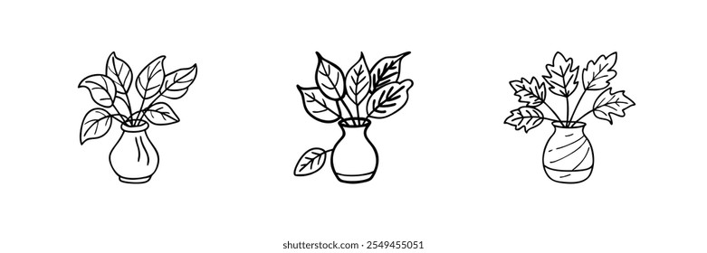 Outline drawing of a vase, symbolizing decor or floral arrangements.