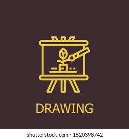 Outline drawing vector icon. Drawing illustration for web, mobile apps, design. Drawing vector symbol.