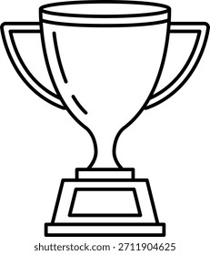 Outline Drawing of Winner Trophy Cup Award