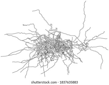 Contorno un arbusto seco sin hojas. Vector aislado