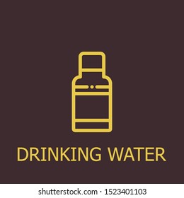 Outline drinking water vector icon. Drinking water illustration for web, mobile apps, design. Drinking water vector symbol.