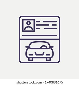 Outline driver license icon.driver license vector illustration. Symbol for web and mobile